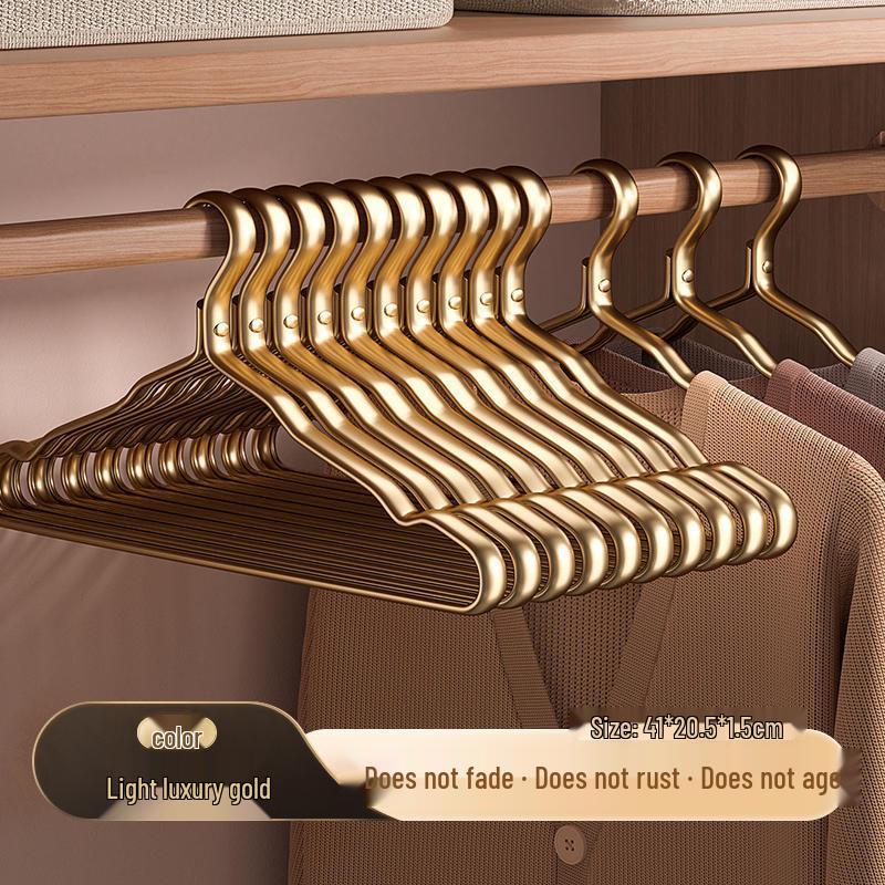 Thick No-Crease Space Aluminum Clothes Hanger for Home, Ideal for Coats & Drying