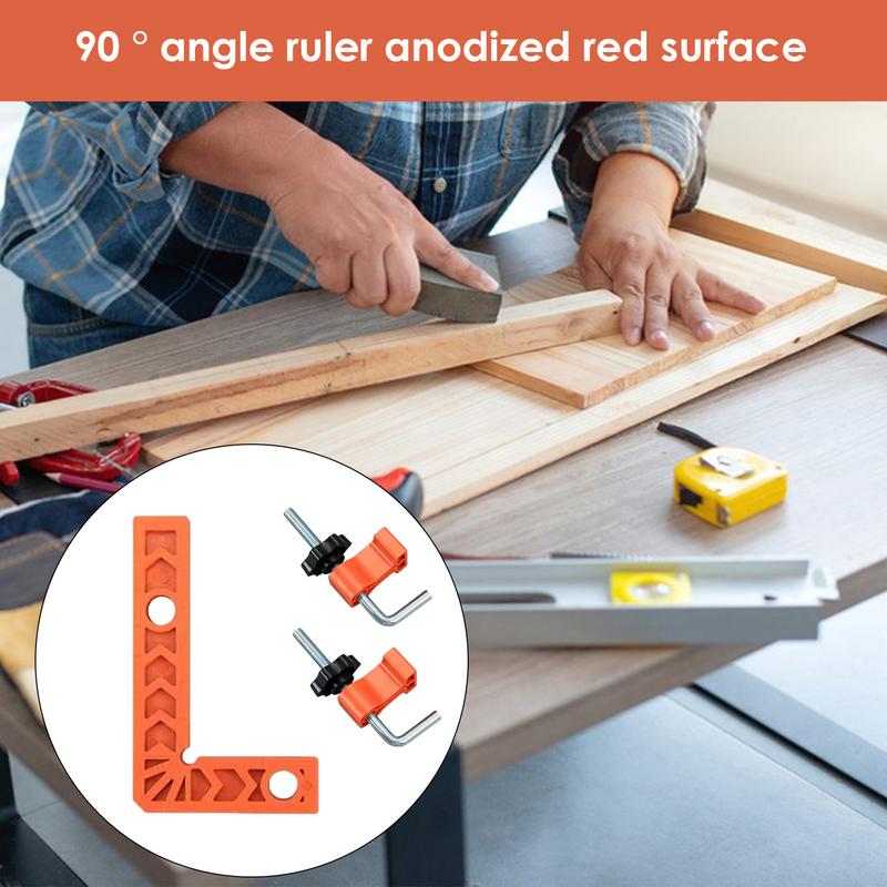 Right Angle Locator 90 Degrees Clamps For Woodworking Securing Clip L-type Multifunctional Right Angle Positioning Ruler Tool