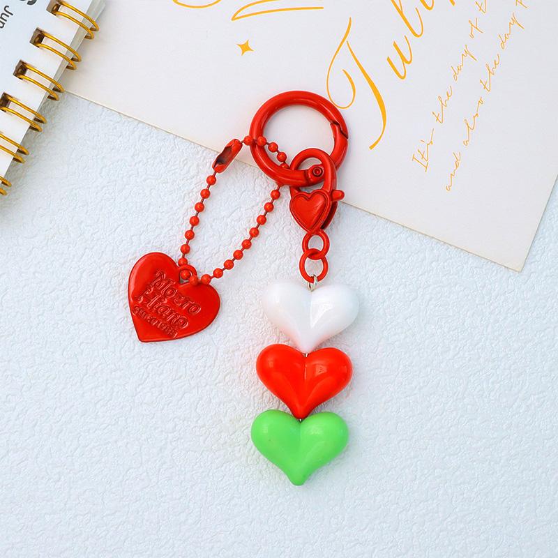 

1PC Phone Pendant Friendship Gift Heart-shaped Candy Color Key Ring Backpack Accessories Keychain