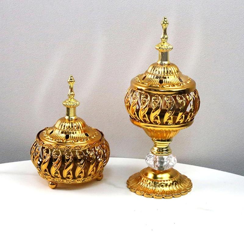 Arab Style Incense Burner Wrought Iron Yoga Studio Decoration Supplies for Dormitory Bedroom Praying Gift Accessory