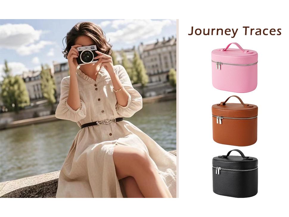 2025 Luxury Portable Makeup Brush Bag - Large Capacity, Waterproof, Double Zipper Cosmetics Toiletry Box