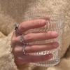 Niche Design Open Ring For Women, Personality, Fashion, High Sense, Cold Wind Crystal Ball, Adjustable Index Finger Ring