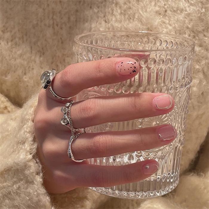 Niche Design Open Ring For Women, Personality, Fashion, High Sense, Cold Wind Crystal Ball, Adjustable Index Finger Ring