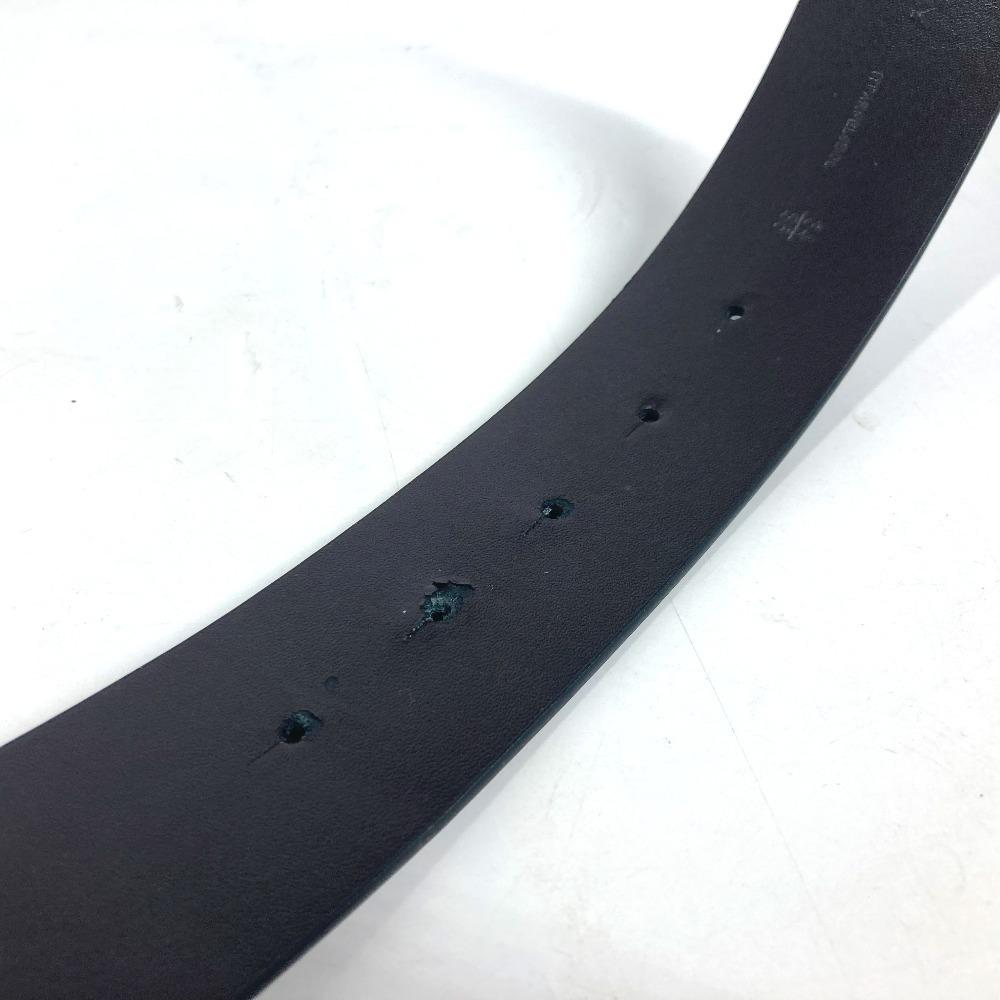 BURBERRY TB logo  belt Leather Black/SilverHardware