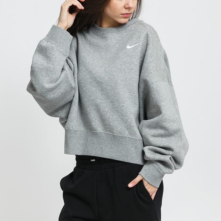 Nike Womens Sportswear Essential Crewneck Grey Women Streetwear CK0168-063