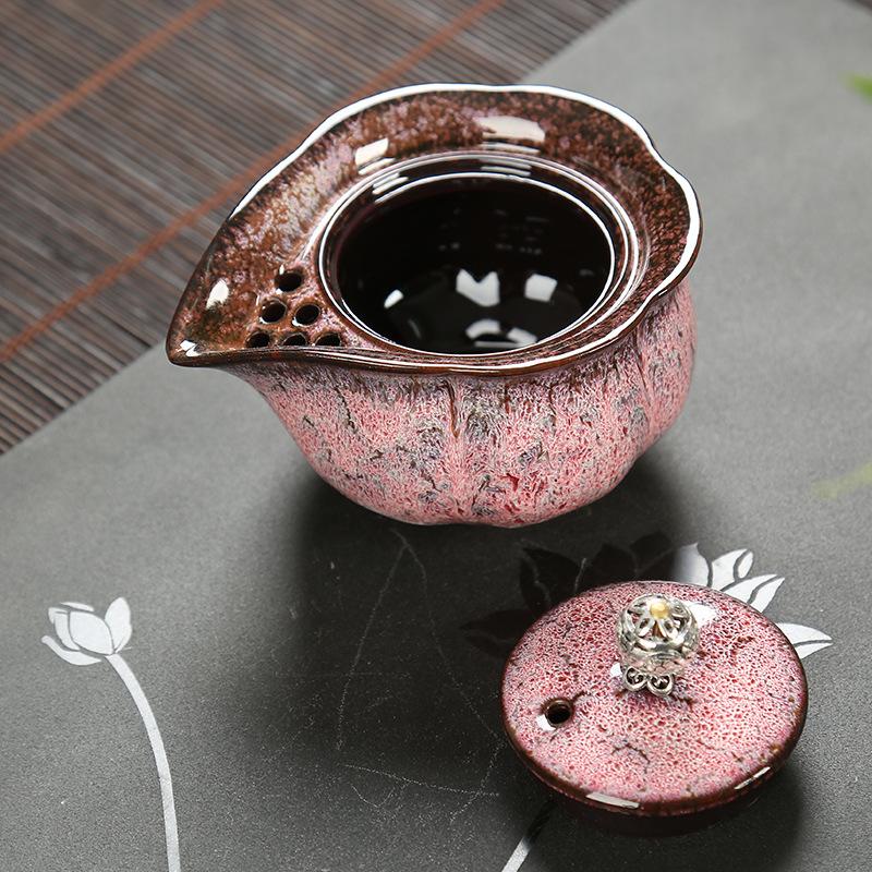 Japanese-Style Kiln Change Tea Pot Ceramic Household Kung Fu Tea Set Small Teapot Portable Travel Kung Fu Teaware Teapot 160ml