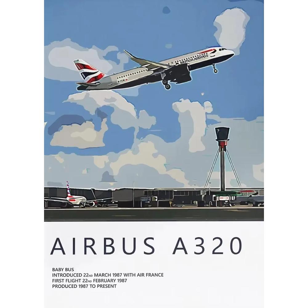 Airbus A320 A380 A350 A319 Aviation Aircraft Posters and Prints Canvas Painting Wall Art Picture for Living Room Home ation