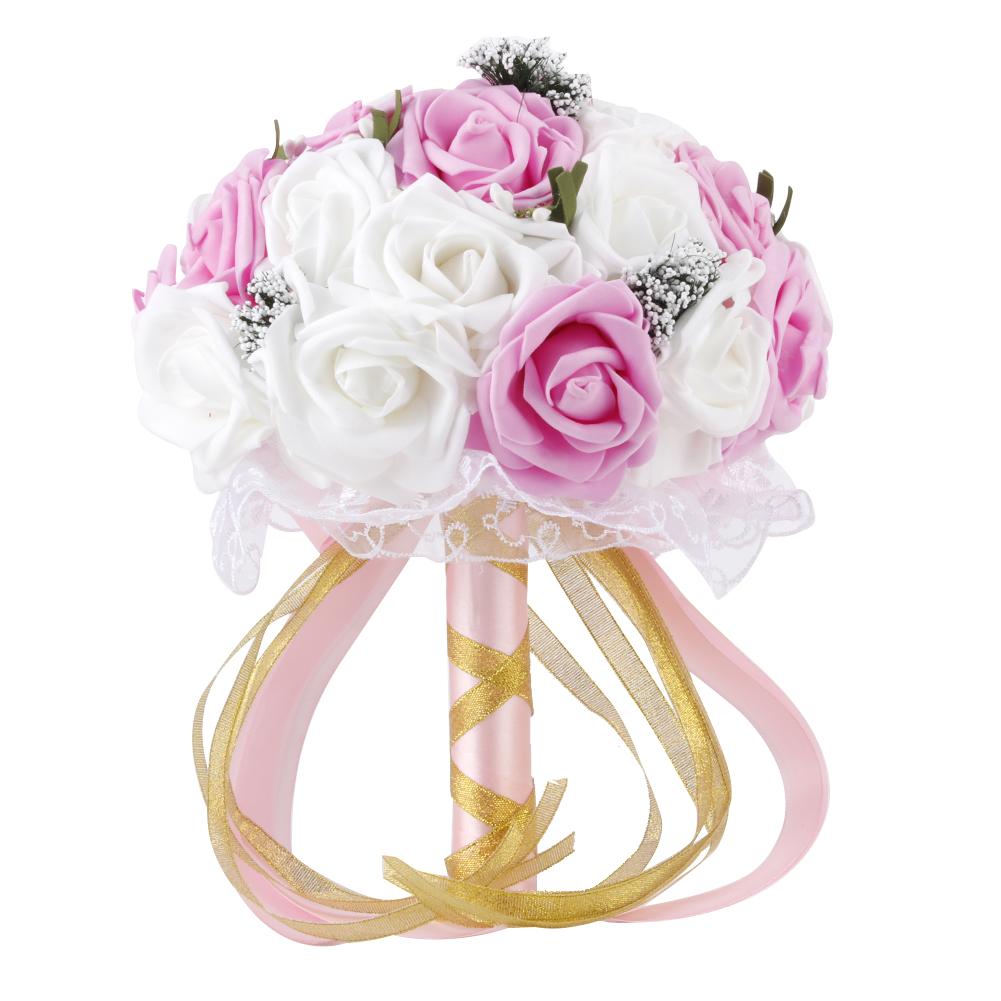 Fake Artificial Bridal Bouquet Flower Bouquet Floral Wedding Party Craft Decoration