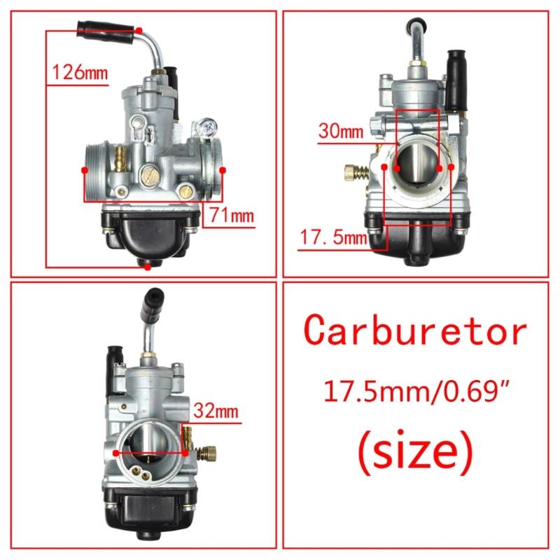 High-performance Motorcycle Carburetor Motorbike Carb Compact-size fitting for PHBG17.5mm 19.5mm 21mm 4T R2585