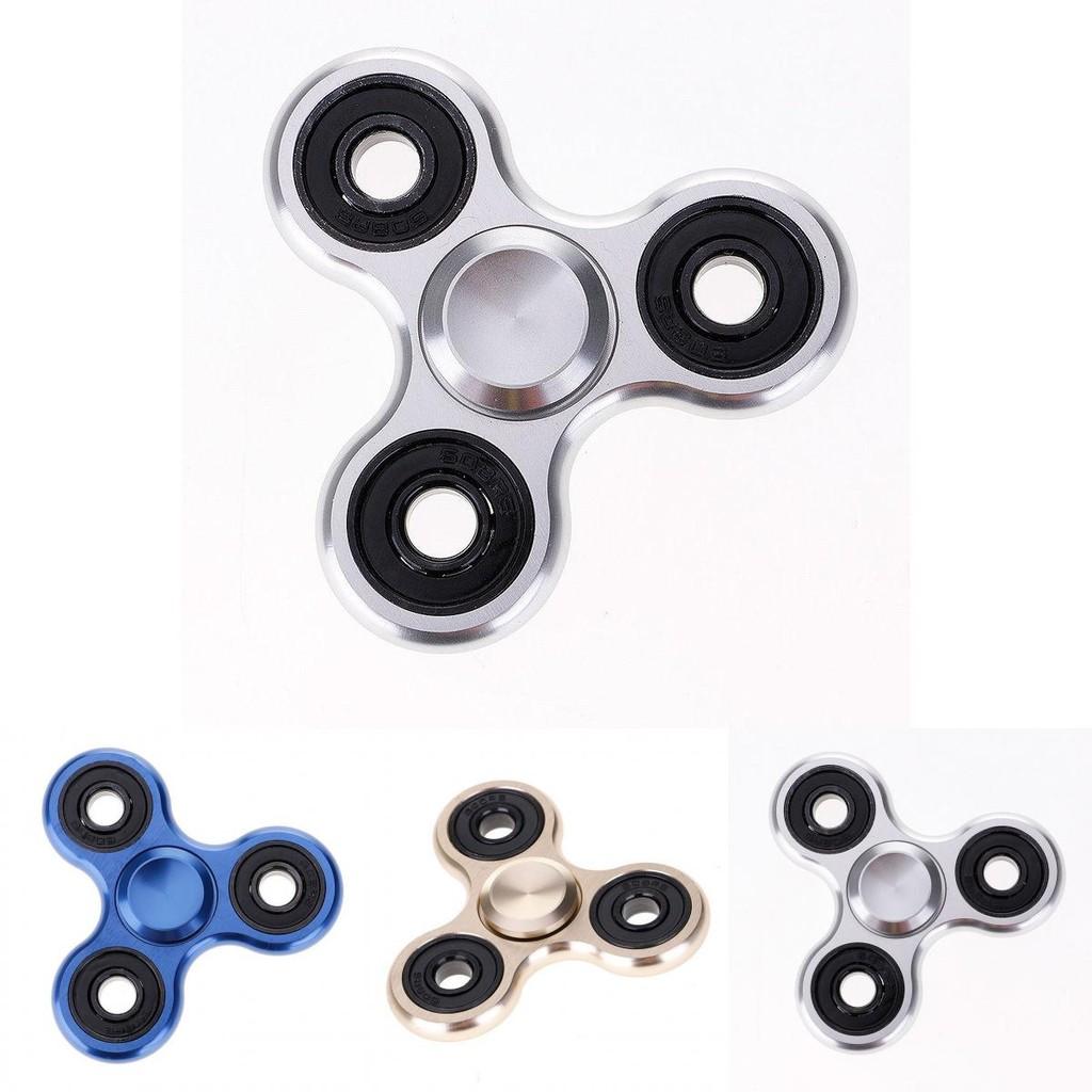 Lega di Alluminio Premium Tri-spinner Cuscinetto Silenzioso Metallo Giocattolo Fidget Sollievo dallo Stress