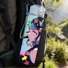 1PC Multicolor Hair Anime Girl Pop Character 750ml Color Plastic Sports Water Bottle Leakproof Flip Straw Lid Suitable for Sports Office Home Use