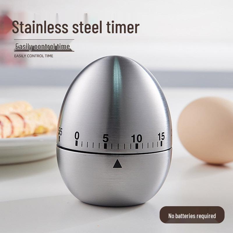 Stainless Steel 60-Minute Kitchen Timer for Baking and Cooking