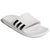 Adidas Cloudfoam Comfortable Rubber Sole Non-Slip Slide Sandals Unisex Footwear White Black CG3538
