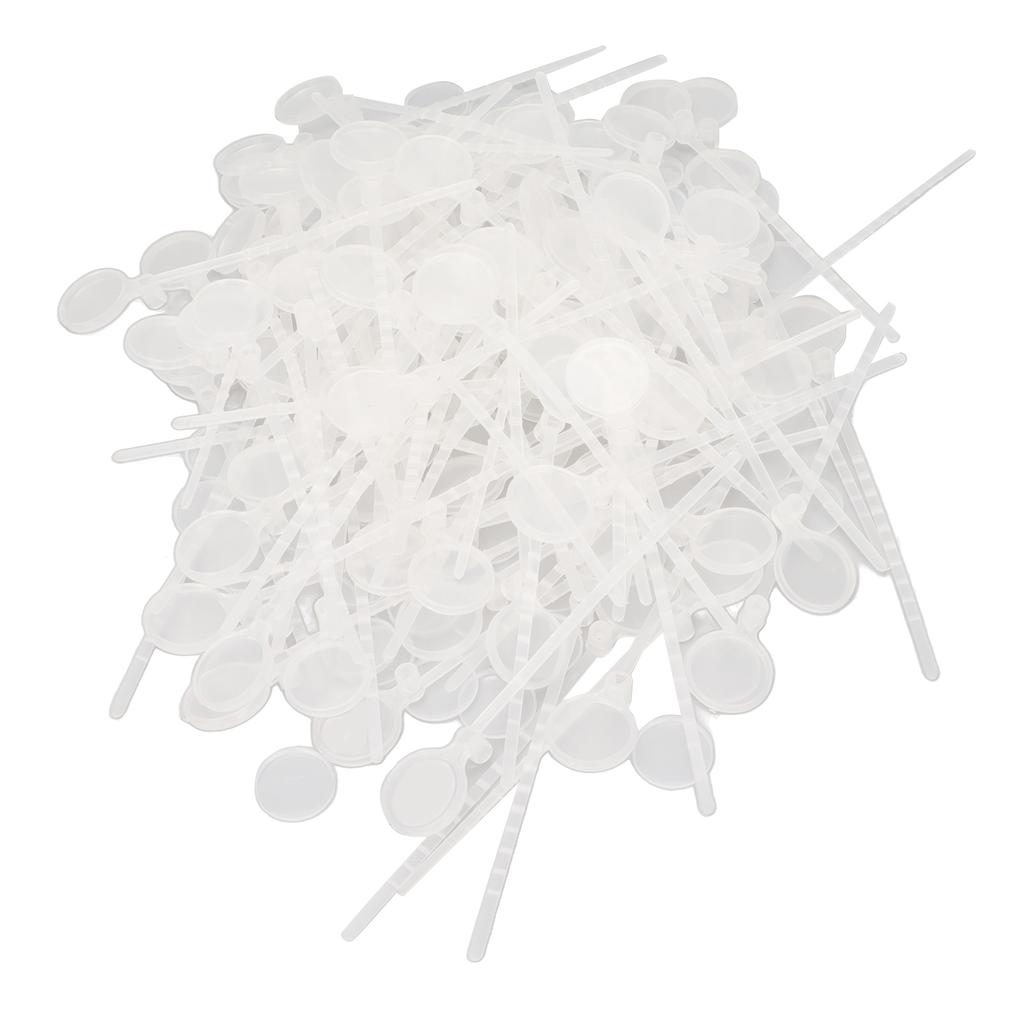 100pcs Poultry Leg Bands Disposable Poultry Leg Ties with Tag Covers for Chicken Duck Goose Pigeons