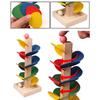 Mini Colorful Tree Marble Ball Run Track Building Blocks Kids Wooden Toys Montessori Learning Educational Toys for Children Gift