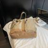 Borsa a Spalla Grande Capacità con Cuciture Colorate Borsa a Tracolla Leggera da Donna con Tasche Multiple