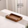 Mengdong Solid Wood Tea Tray with Metal Handle