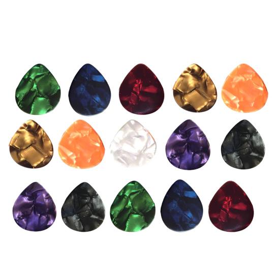 

15 шт. Разноцветный целлулоидный медиатор для гитары 0,5/0,75/1,0 мм 3 толщины Медиатор для ритма Укулеле Акустическая Фольклорная Электрогитара Плектр Аксессуары для гитары S Waterdrop