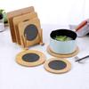 Fine Workmanship Wooden Heat Pad With Anti-Slip Mat Round Square Coasters Waterproof Anti-Slip Pot Holder Kitchen Kitchenware