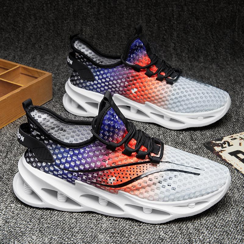 Men's Shoes Summer Breathable Thin Mesh Hollow Mesh Sports Running Casual Lightweight Outdoor Mesh Shoes Summer Shoes