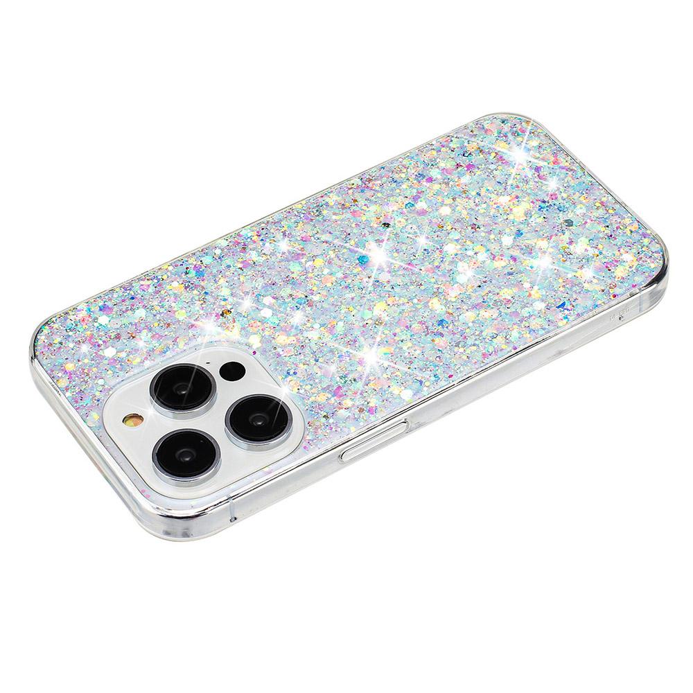 For iPhone 15 Pro Anti-Scratch TPU Phone Case Epoxy Glittery Powder Phone Cover