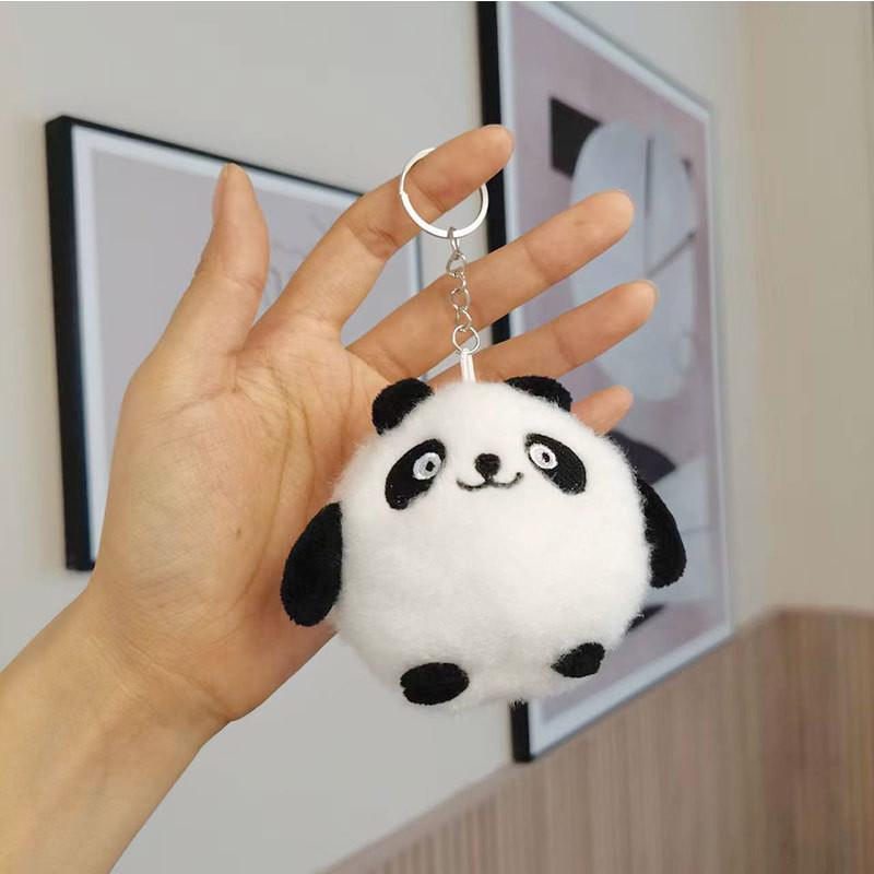 Soft Pp Cotton Filled Panda Plush Doll Keychain Backpack Decoration