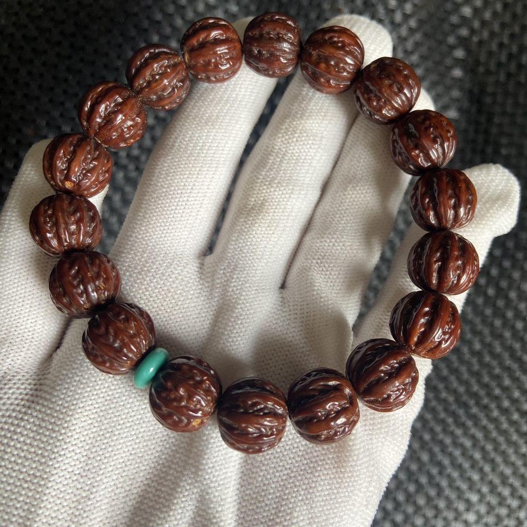 Lucky Mouse Eight-Sided Bodhi Hand String: Carved Buddhist Beads for Men, Jade-Like Material, Exquisite Craftsmanship