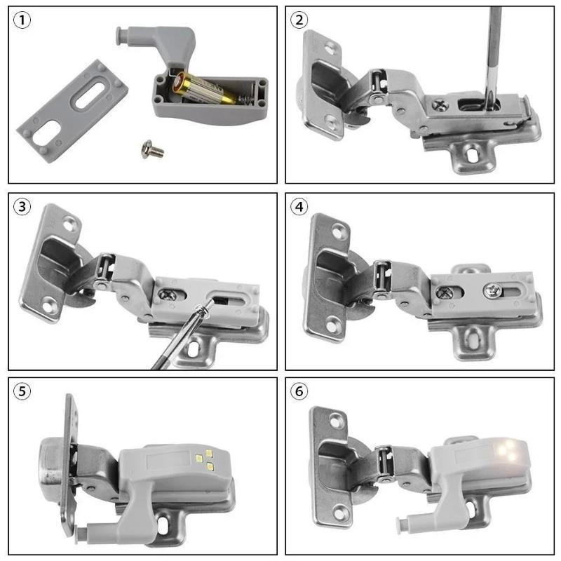 1/5/10Pcs Universal Under Cabinet Cupboard Hinge LED Light for Modern Kitchen Home Lamp Closet Wardr