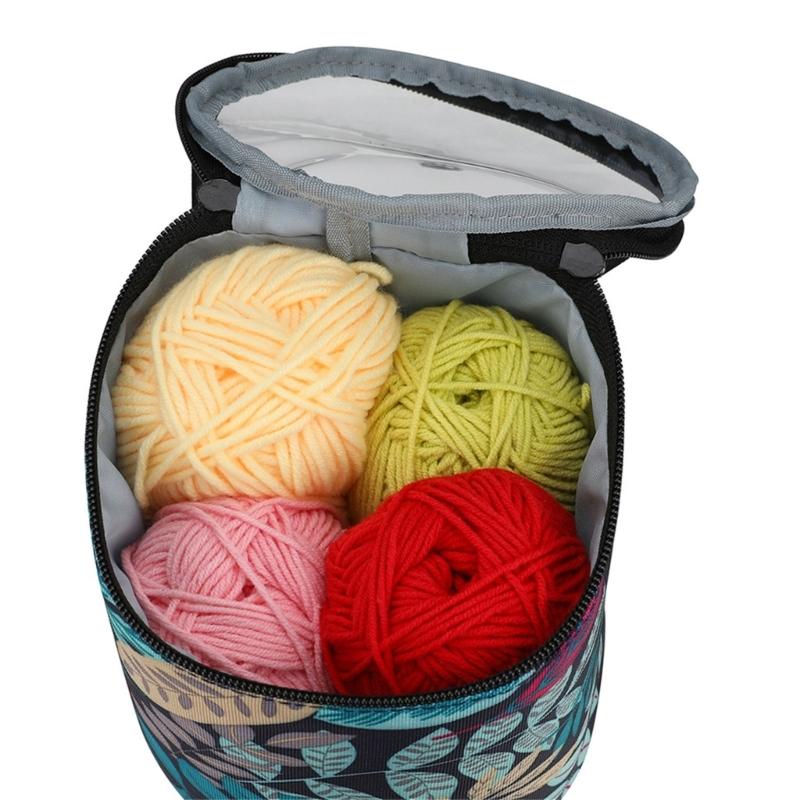 Knitting Accessories Storage Bag Wool Bag Storage Organizer for Crochet Hook Crafts Storage Yarn Holder Carrying Case