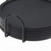 Durable Silicone Drink Coasters with Holder Non-Slip Reusable Cup Pads for Hot Cold Drinks Picnic BBQ Outdoor Daily Use