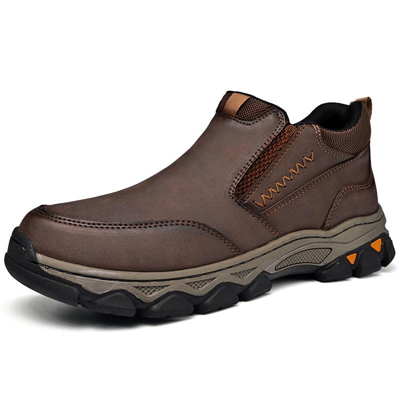 

Men s shoes autumn and winter new non-slip thick-soled outdoor casual hiking shoes medium and high-top boots 40