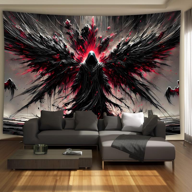 Personality Trend Dark Wings Reaper Tapestry Living Room Sofa Background Wall Esports Room Wall Decoration