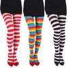 Christmas Stockings Striped High Elasticity Lady Vintage High Waist Pantyhose Cosplay Costume