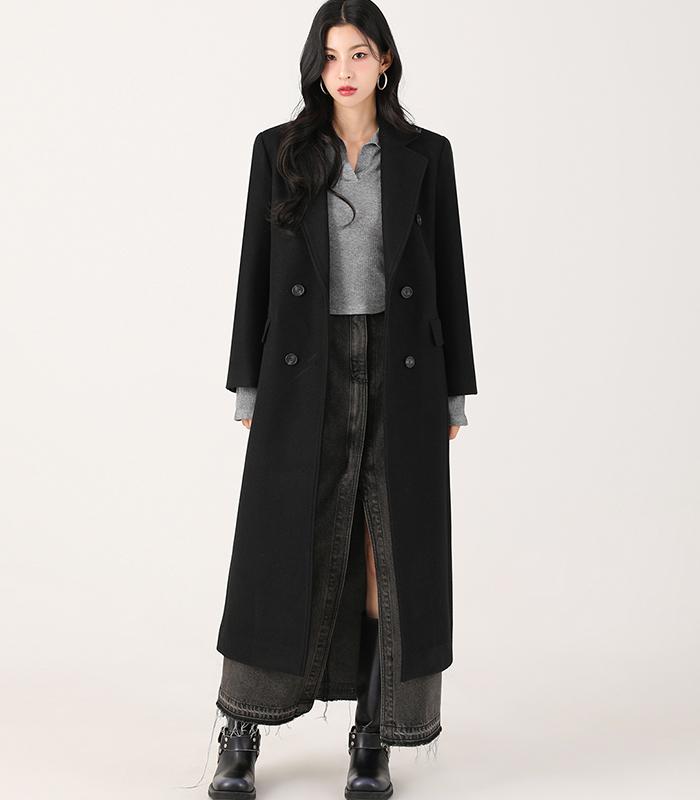 Avandress Anna Double Long Coat Light Beige
