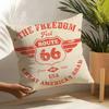 Travel Motorcycle Ride US Route  Linen Cushion Covers For Decorative Sofa Home Pillows Case Car Chair Pillows Cases
