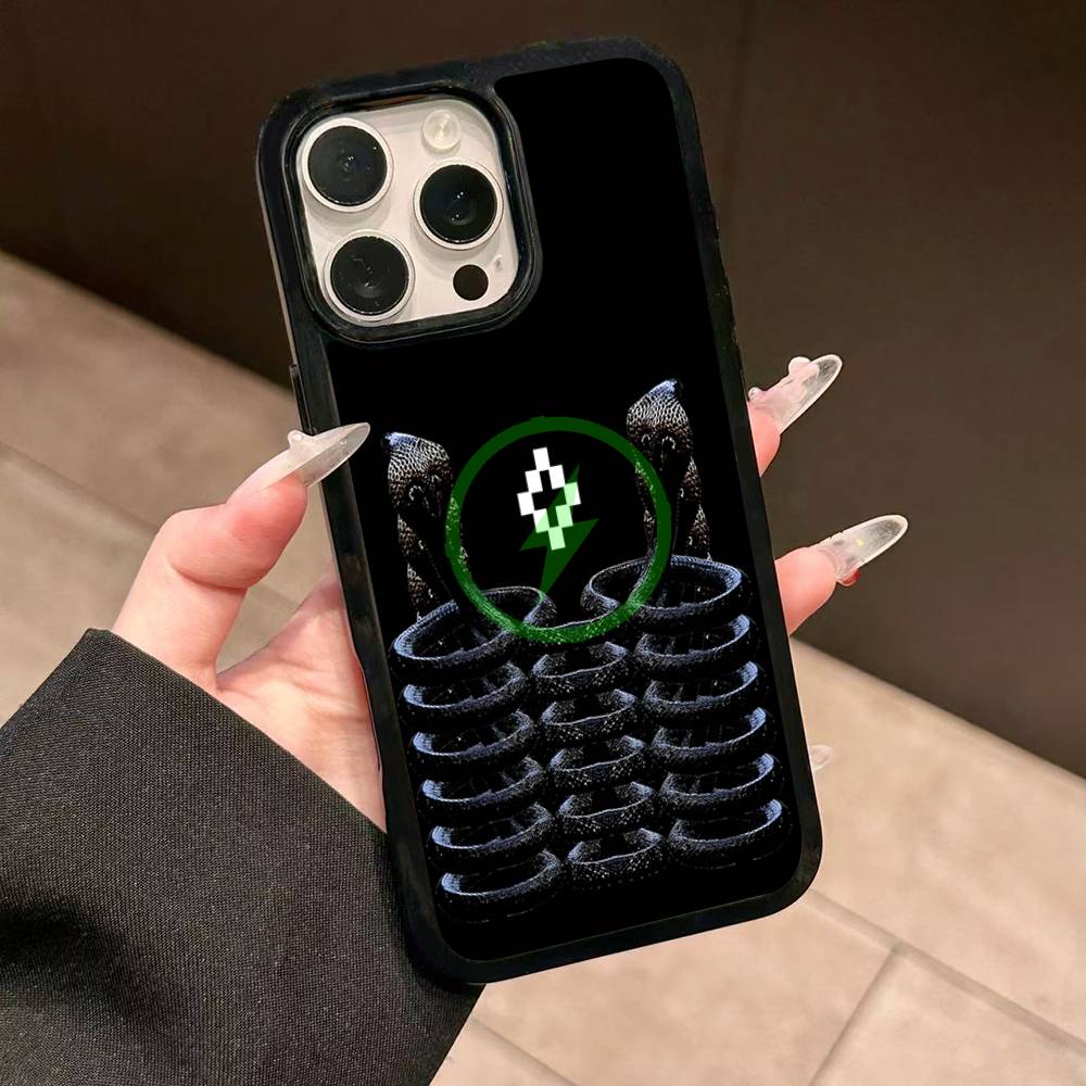 

M-MARCELO B-BURLON Magnetic Wireless Phone Case For IPhone 17 16 15 14 Plus 13 12 11 Pro Max iPhone 15