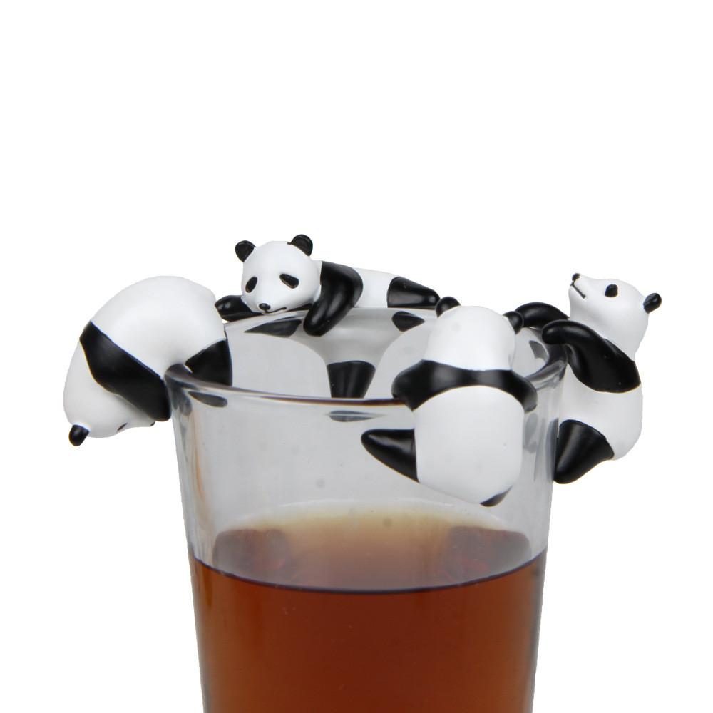 Wall Cartoon Cute Climbing Posture Panda Mini Model Ornament For Decoration Cup