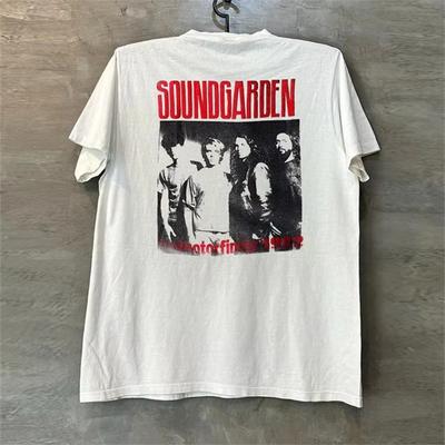 2026 Soundgarden Soundgarden Groupe High Street FOG Hip-hop Rock Rétro Coton Imprimé Manches Courtes T-shirt Unisexe pour Hommes et Femmes