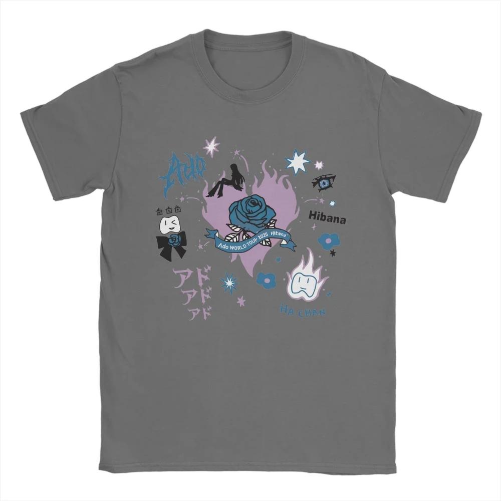 Ado WORLD TOUR 2026 Hibana TShirt for Unisex Women Novelty Cotton Tee Shirt Crewneck Short Sleeve T Shirt Graphic Printed Tops