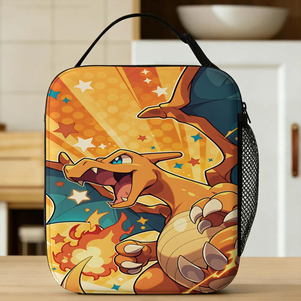 Pokemon Character Lunch Bag Casual Lunch Box For Women Travel Portable Cooler Bag Waterproof Print Tote Food Bags
