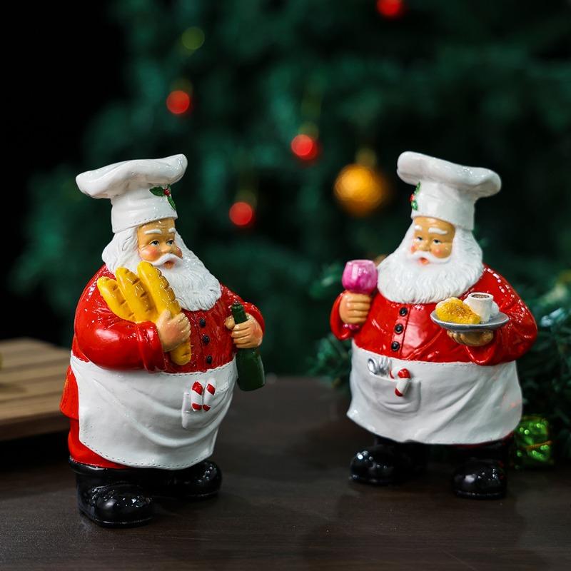 New Santa tabletop Christmas ornaments ornaments Home dining table Christmas resin crafts