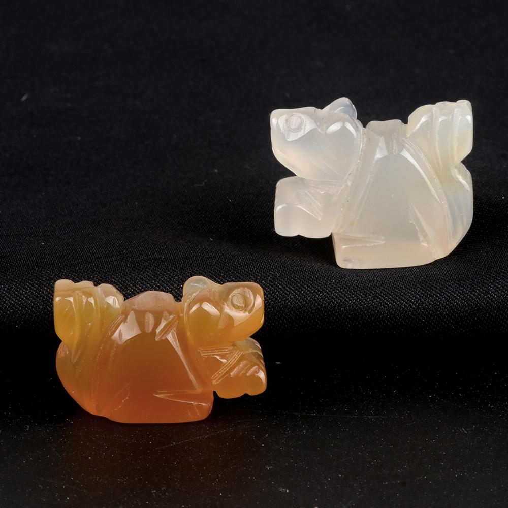 Lucky Ornaments Natural Stone Agates/Green Aventurine Carved Squirrels-Shaped Decorative Ornament Home Handicrafts