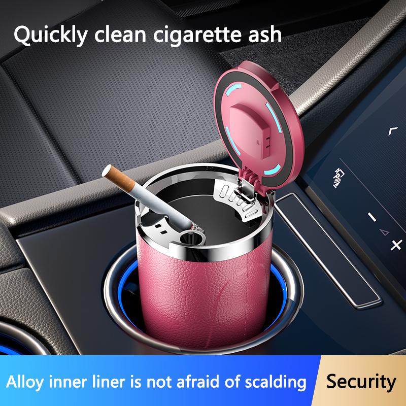 Car Emblem LED Light Ashtray Alloy Garbage Cup Ashtray Flame Retardant For Opel Corsa D Astra Insignia Mokka Adam Combo Vauxhall