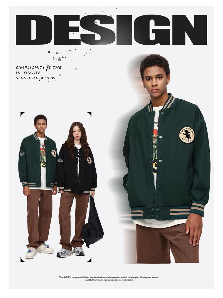 LEE Herren College-Stil Baseballjacke, Trendiger Lockere Passform, Große Größen, 2025 Neuankunft