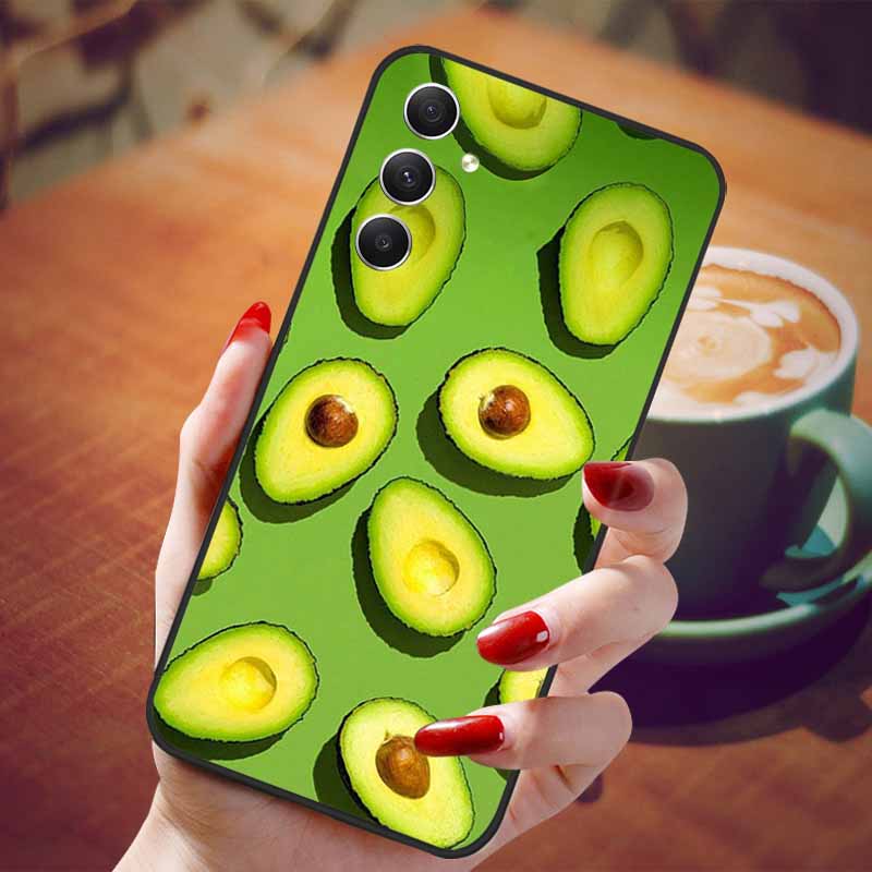 For Samsung Galaxy A55 5G Case Black TPU Silicone Beautiful Pattern Phone Cases for Galaxy A55 Shockproof Soft Cover A 55 6.6''