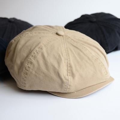 Gorra Plana de Boina para Hombre Cabeza Grande Gorra de Periodista Sombrero Peaky Sombrero de Algodón Casual Vintage Boinas Lisas Inglaterra Visera Gran Gatsby Sombrero Plano Sombreros de Detective