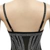 X5633 Strass-Spaghettiträger Fransen Bandagekleid - Sexy Ärmelloses Minikleid