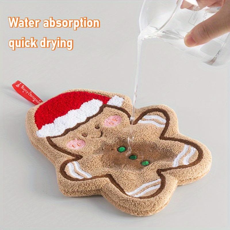 Festive Christmas Hand Towel - Soft, Absorbent Coral Fleece -For Kitchen & Bathroom Decor, Christmas Bathroom Decor| Wash Cloths