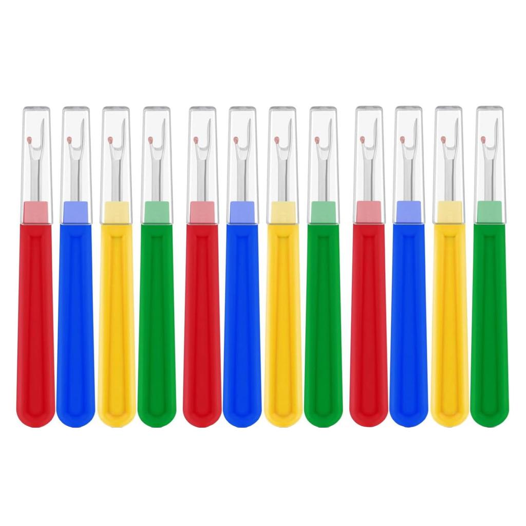 12Pcs Large Size Seam Rippers Tool Thread Remover Tool Long Handle for Sewing Crafting Removing Thread Tool