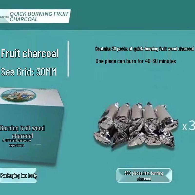 ZISIZ Fruitwood Smokeless BBQ Charcoal Tablets